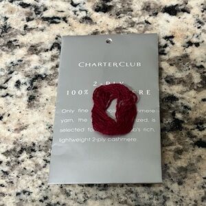 Maroon Charter Club Cashmere Thread